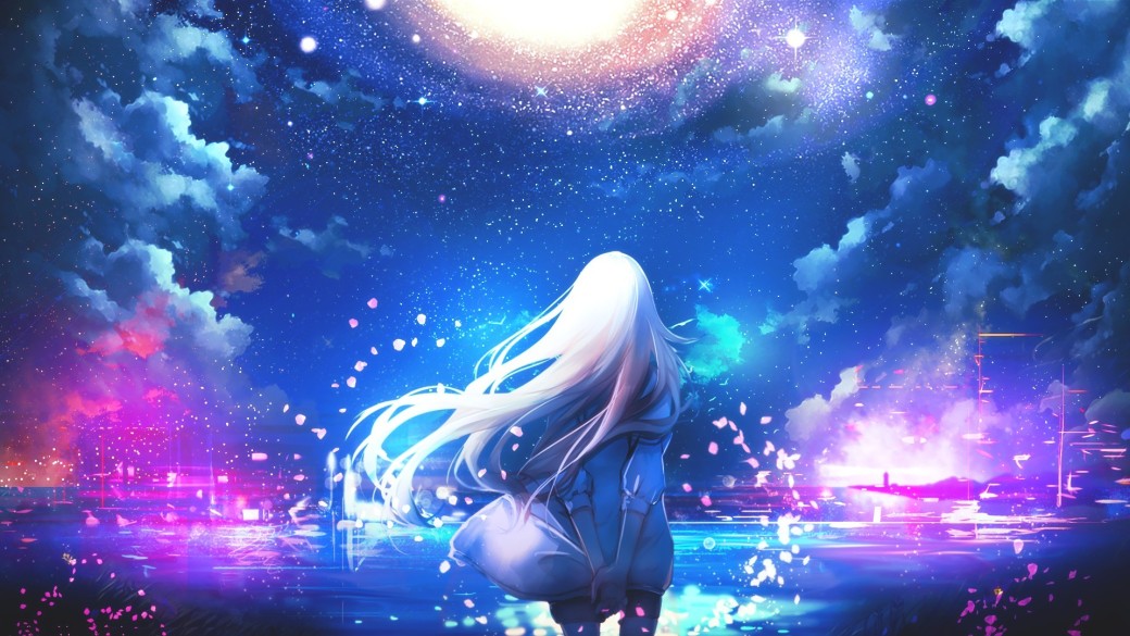 anime-white-hair-anime-girls-night-sky-stars-colorful-1920x1080